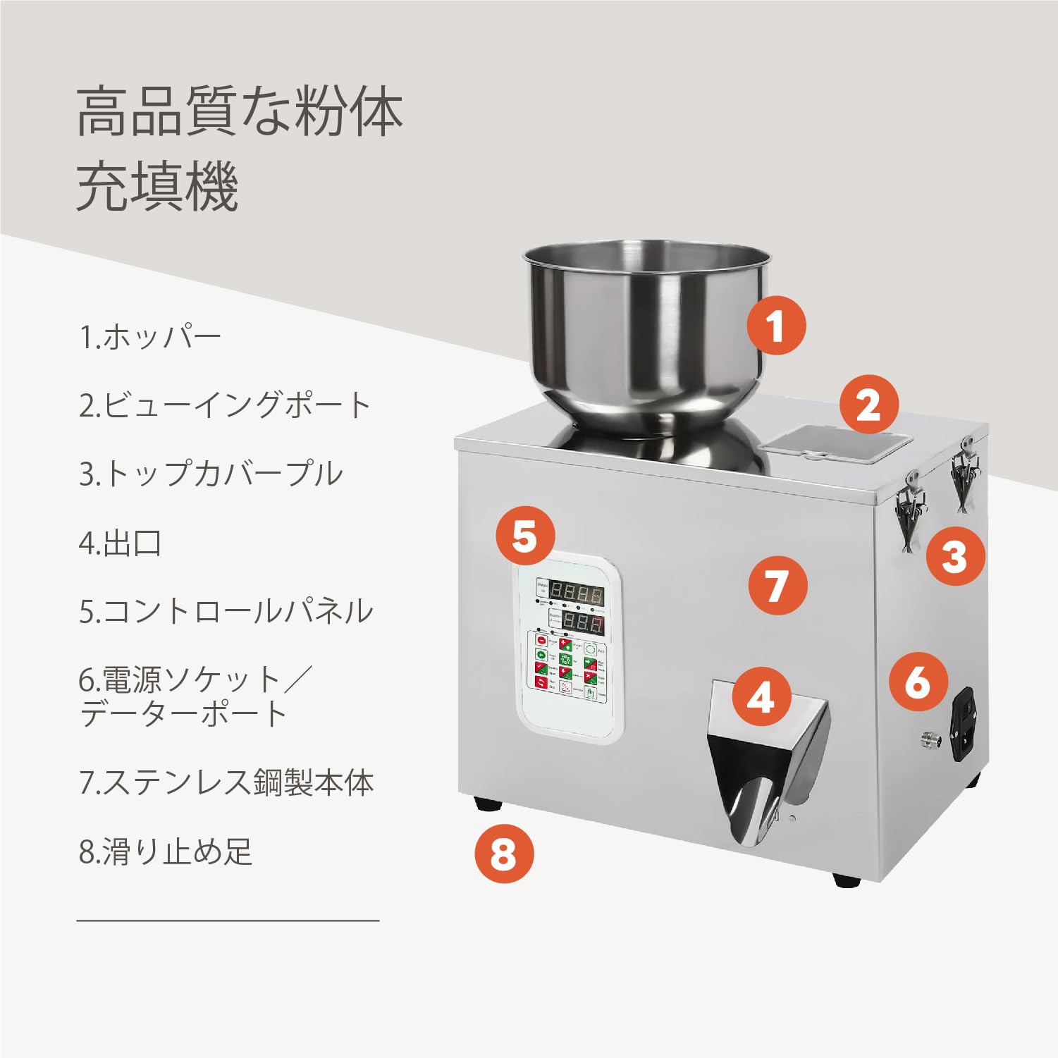 Amazon.co.jp: Kurflo 粉体充填機 業務用 穀物包装機 顆粒充填機 粒状