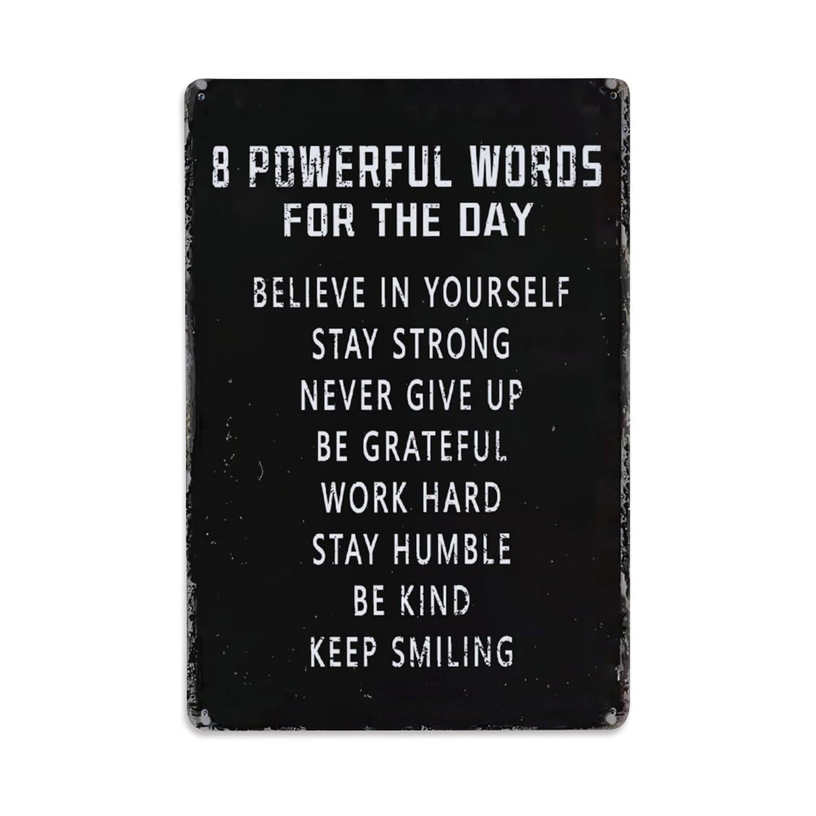Inspirational Motivational Quote Typogra_psupl Retro Metal Tin Sign, Vintage Metal Poster for Bar, Home, Man Cave, Kitchen, Laundry Room Art Decor 8x12 Inch