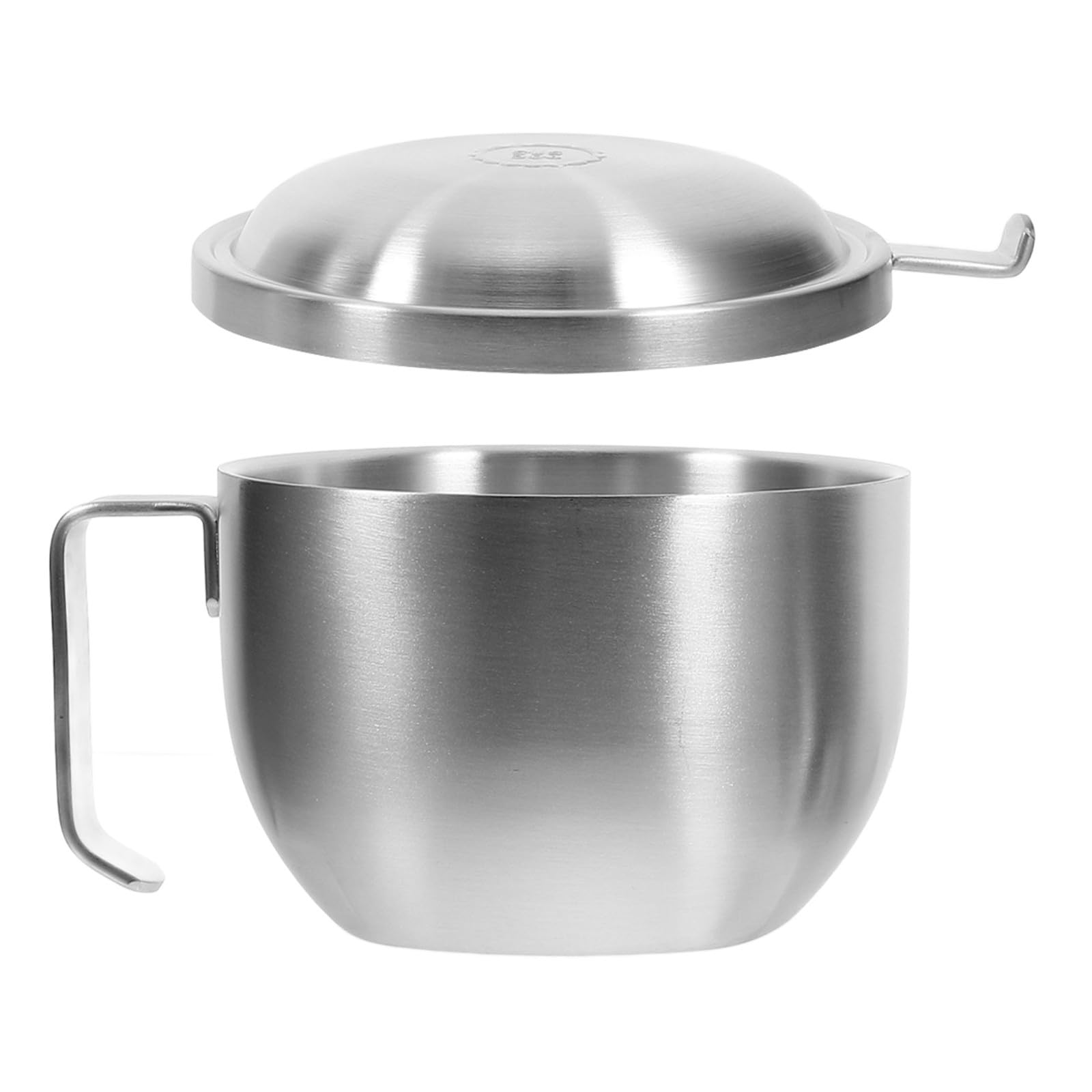 Tazón de Comida de Acero Inoxidable Tapa y Asa, Capacidad 1200ml, Cuenco Portátil Anti-escaldaduras Adecuado para Sopa y Fideos