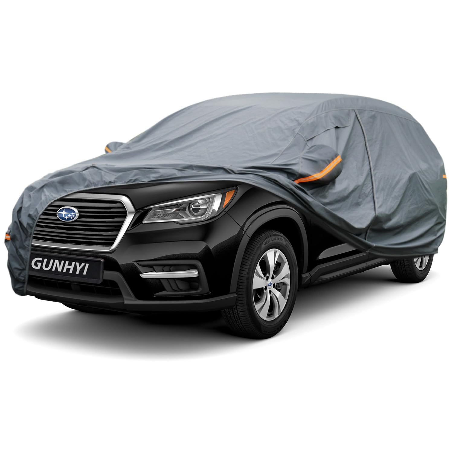 GUNHYI Premium Car Cover Custom Fit Subaru Ascent, 16 Layers Heavy Duty Car Cover Waterproof All Weather with Zipper Door for Sun Rain Snow Dust Uv Protection