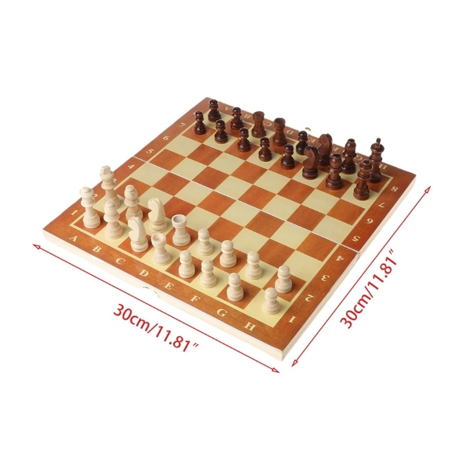 MRKU 3 in 1 Internationales Schachspiel Brettspiel Reisespiele Schach Backgammon Dame Unterhaltung Internationale Schachfiguren