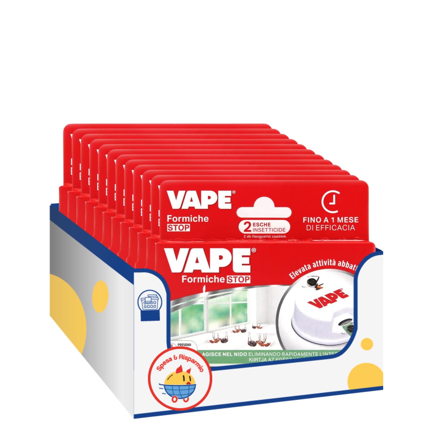 Esca Insetticida Formiche Inodore – Contenitore Protetto – Azione Prolungata oltre 1 Mese – Confezione da 2 Pezzi kit con Spugna Brandizzata SPESA & RISPARMIO Inclusa – Variazioni 4/8/12 Pezzi (12)