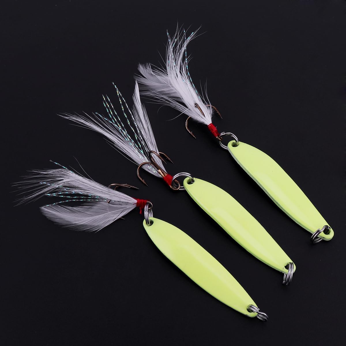 Spoon Fishing Lures Metal Jigs, Luminous Fishing Spoon, Glow Jigging Metal Hard Spinning Lure Bait