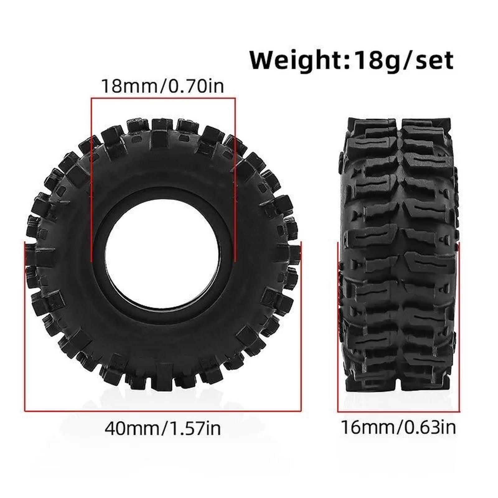 Per Wltoys 144001 Per Scx10 Trxs Per Trx-4 Per Tamiya 1/14 1/16 1/10 RC Auto 75mm Off Road Per Buggy Pneumatici Ruota 12mm Mozzi Esagonali In Gomma Rc Decora Accessori