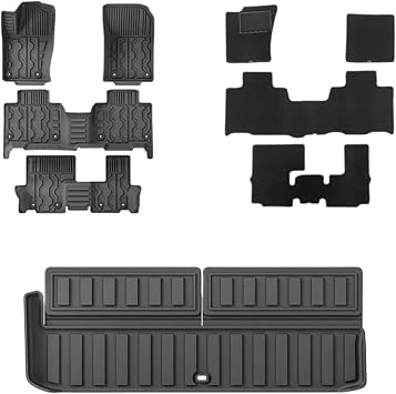 Car Floor Mats for 7 Seats Haval H9 2024 2025 All-Weather Waterproof 3D TPE Front Rear Cargo Liner AccessoriesBilayer 9PCS