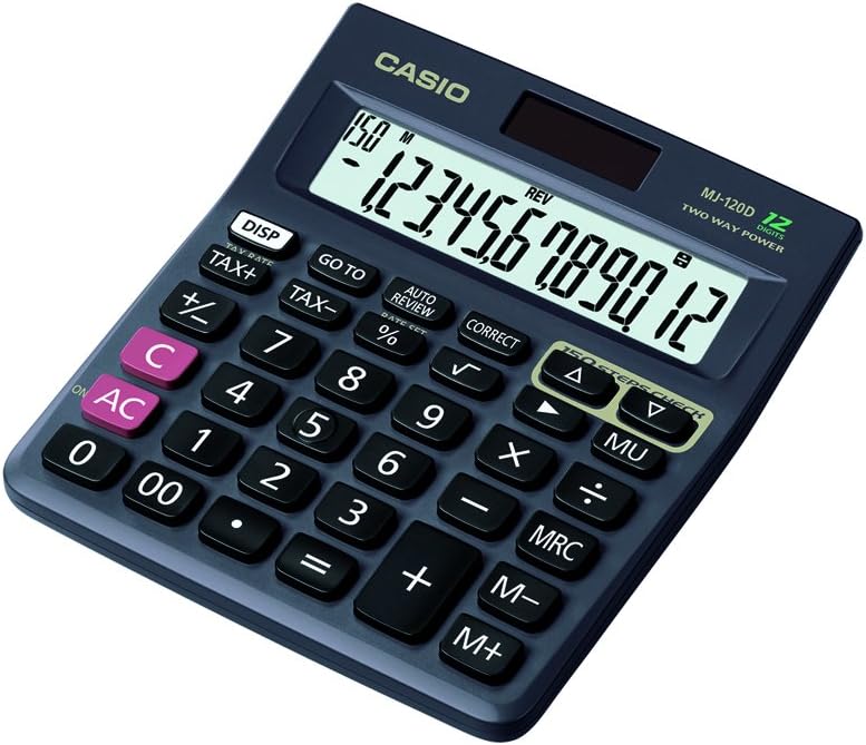MJ-120D 150 Steps Check and Correct Desktop Calculator with Tax Keys