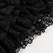 Women's Y2K Ruffle Mini Shorts Lace Sexy Bloomers Lolita Layered Skirt Cute Sweet Pettipants Black