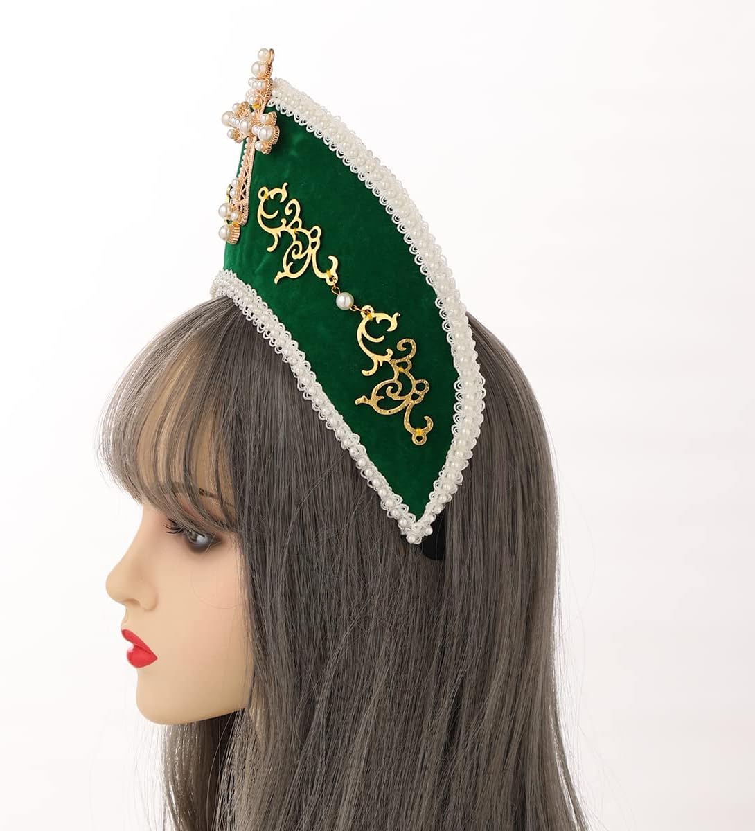 BPURB Victorian Vintage Headwear for Women Pilgrim Costume Accessory Hat Tudor Coronet - Image 3