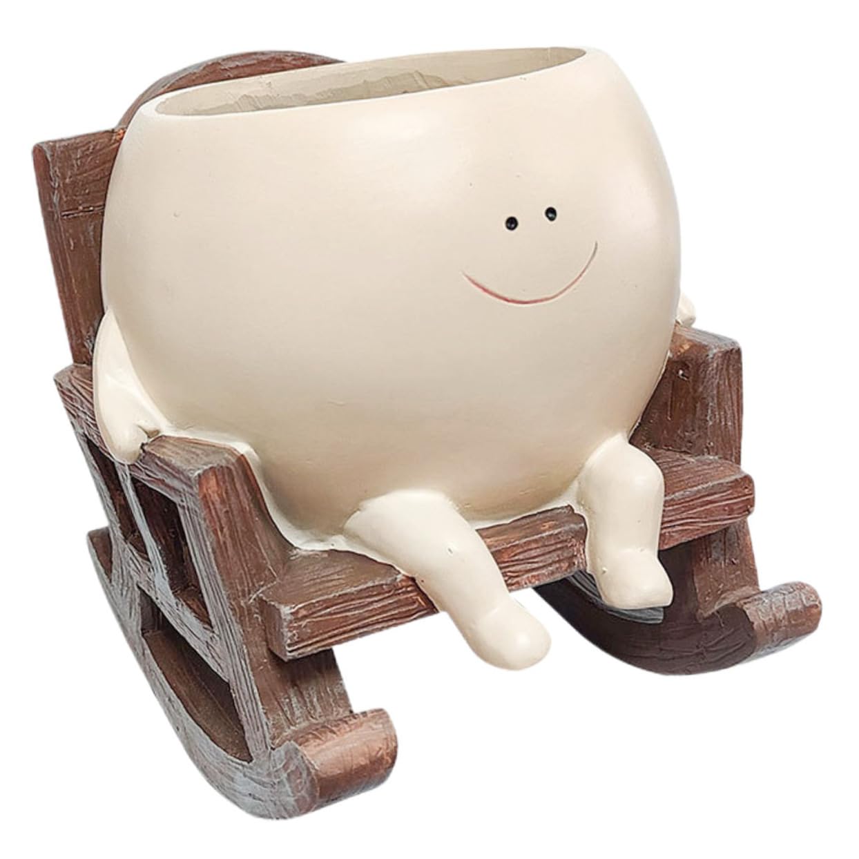 Pot de fleurs forme de fauteuil à bascule décoratif pour plantes