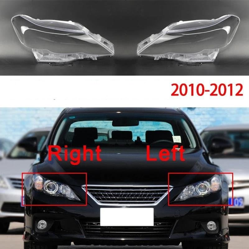 Couvercle phare avant voiture pour Toyota Mark X Reiz 2010-2012 en verre optique (Paire)