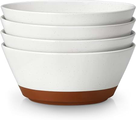 Amazon.com: Le Creuset Stoneware Set of 4 Soup Bowls, 22 oz. (6.25