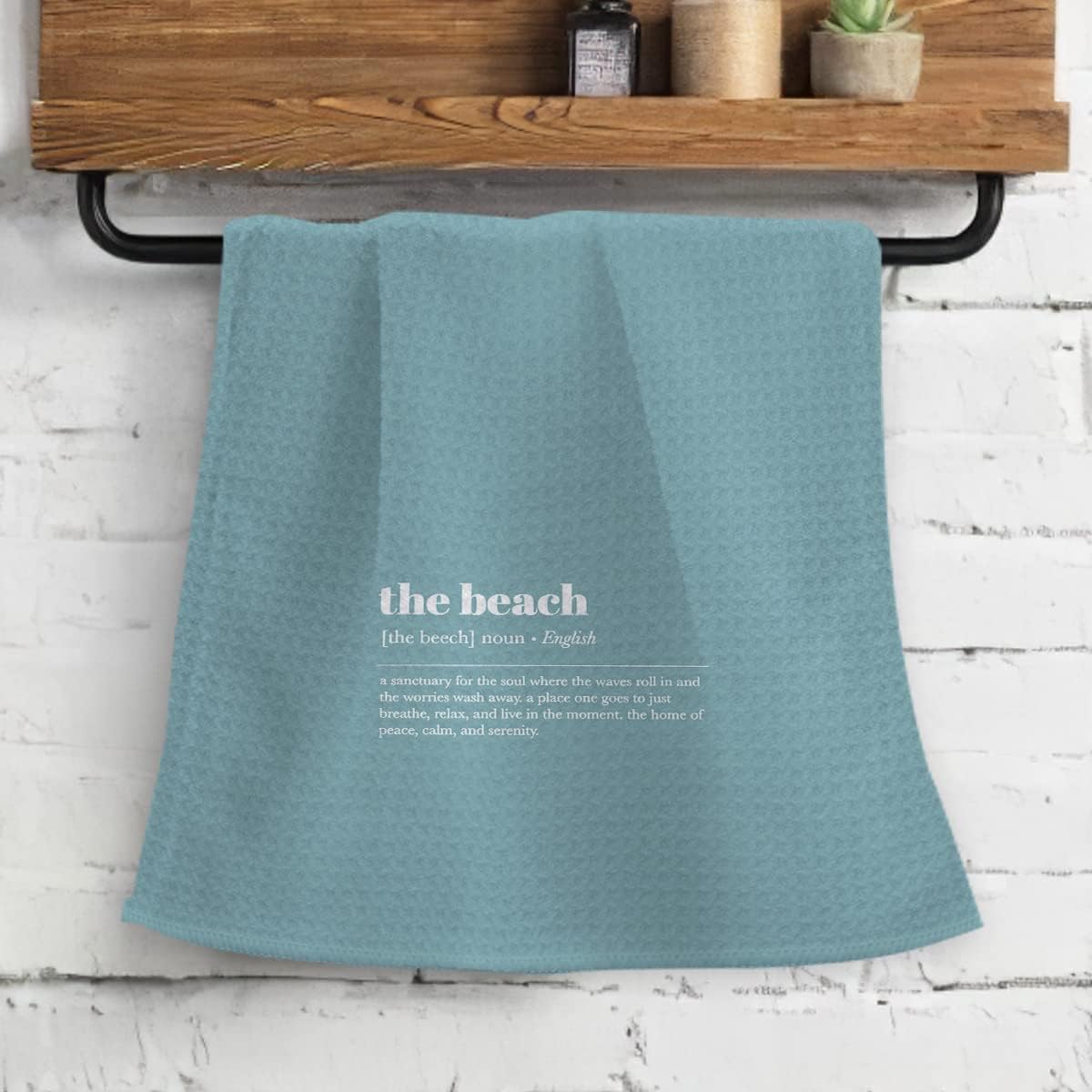 OHSUL The Beach Definition Kitchen Towels Dish Towels Dishcloth,Summer Beach Hand Towels Tea Towel for Bathroom Kitchen Decor,Housewarming Gifts,Beach Lovers Gifts