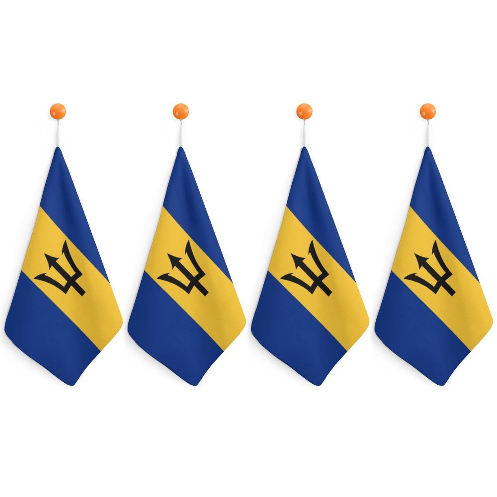 TXFBTRFSA Flag of Barbados Hand Towels with Hanging Loop Kitchen Towel Handkerchiefs Cleaning Cloths