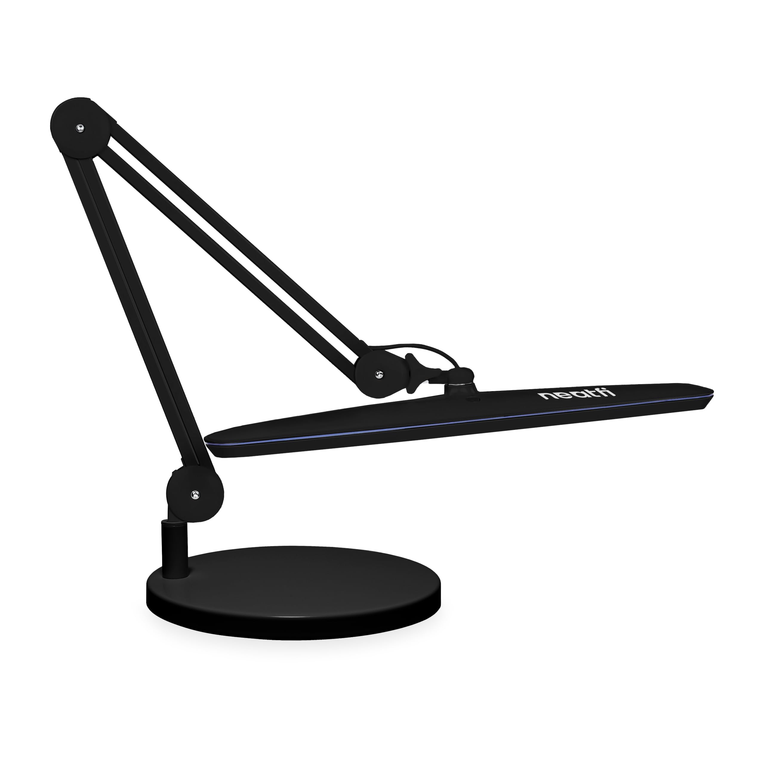 Neatfi 2200LM 24W LED Desk Lamp w/Base, Non-CCT 23-Inch Wide Head (Black)