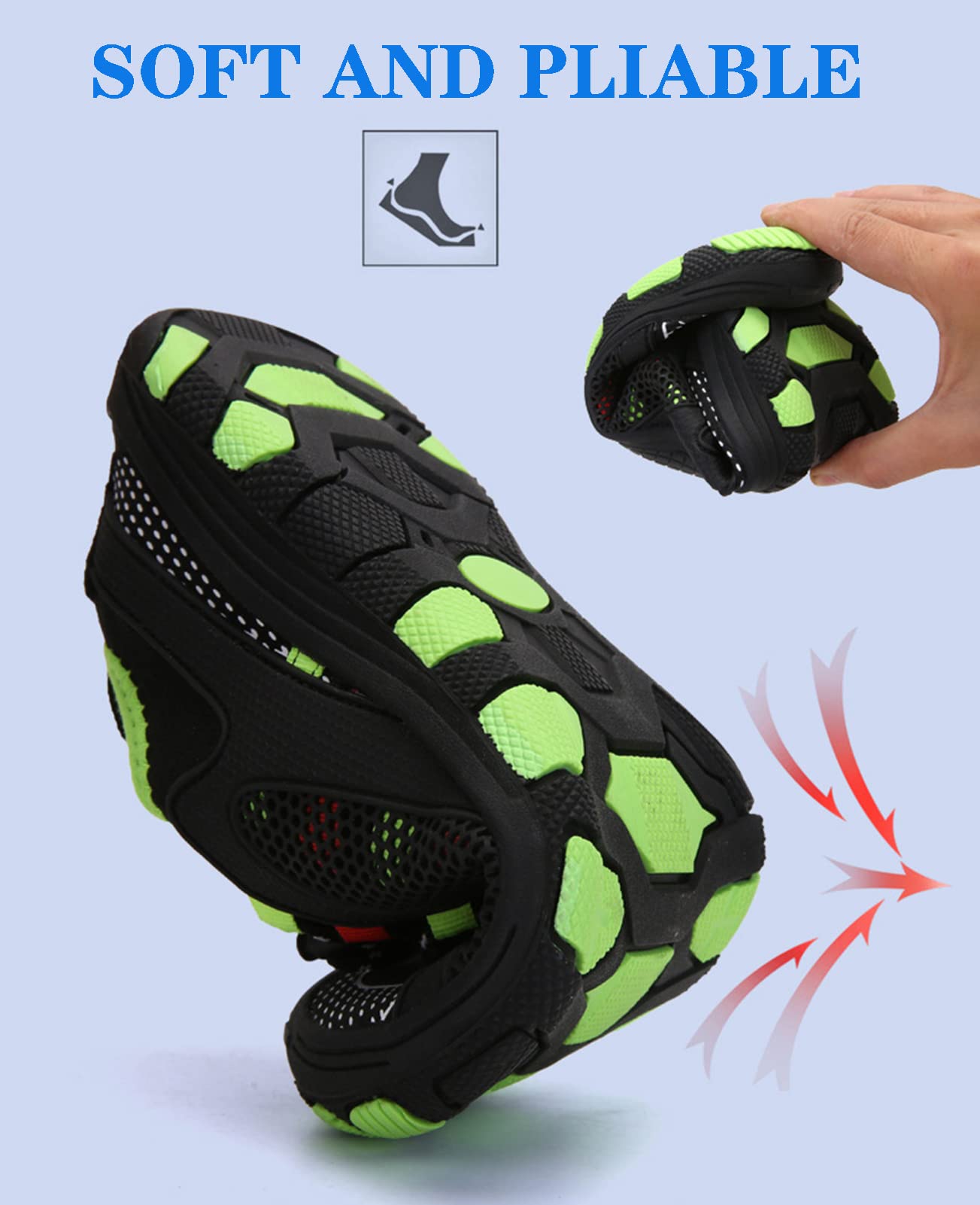 Zapatos Acuáticos Descalzos, Calcetines De Cuero, Zapatillas Acuáticas De Secado Rápido para Hombres Y Mujeres, Natación, Yoga Neutro, Carrera En La Playa, Snorkel(35 EU, Black)