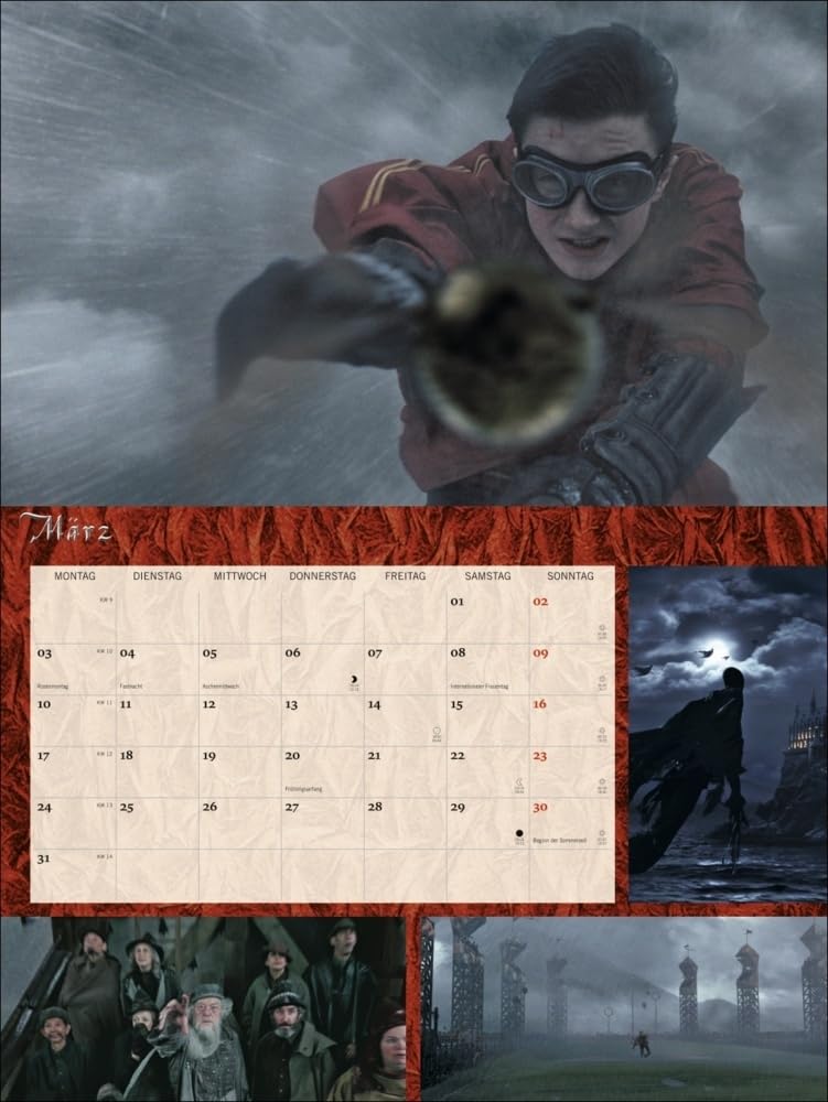 Harry Potter Broschur XL Kalender 2025: Wandkalender mit fesselnden Filmszenen aus den Harry Potter-Filmen. Broschürenkalender 2025 mit Poster zum Heraustrennen.