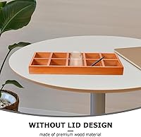 Vista 8 de Organizador dividido de madera, bandeja de clasificación de madera, pantalla de rejilla, bandeja rectangular de madera dividida con 10 secciones