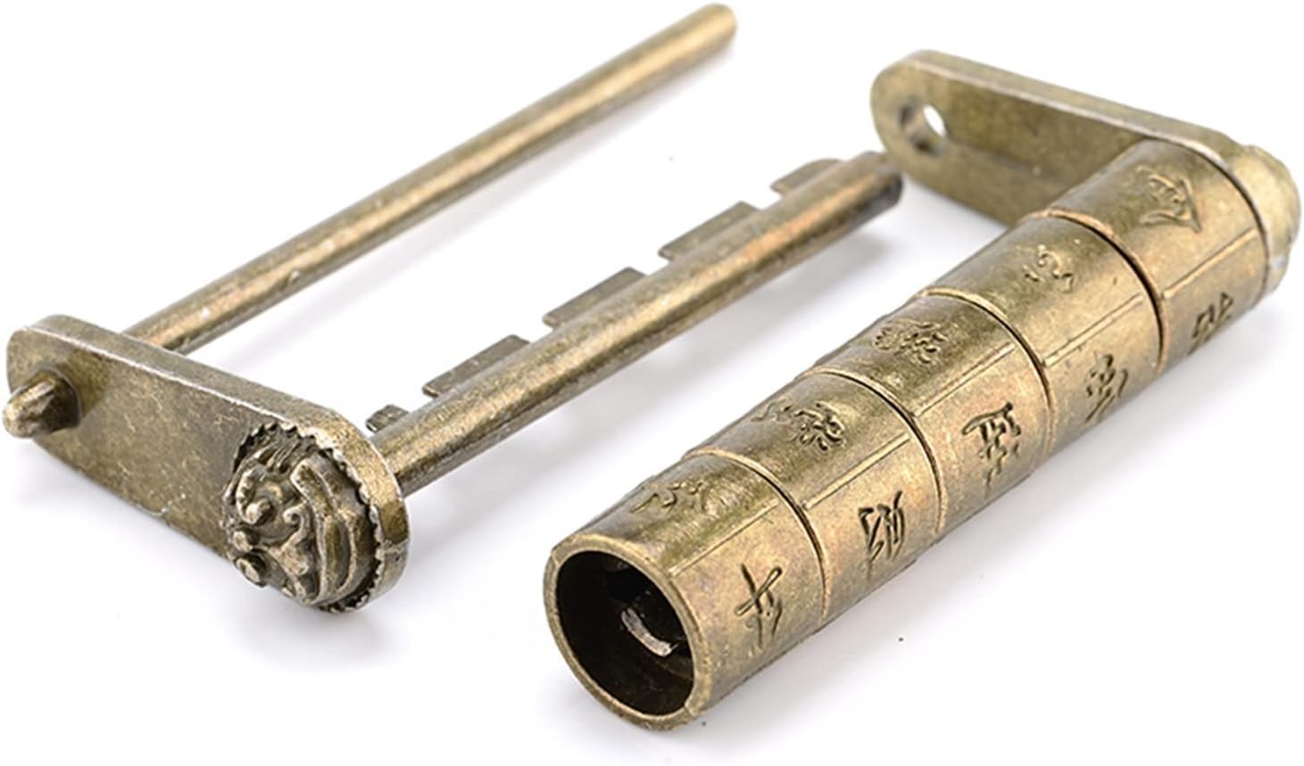 Antique Bronze Retro Combination Lock 5 Letter Zinc Alloy Password Lock Jewelry Box Padlock 1Pcs(Type B)