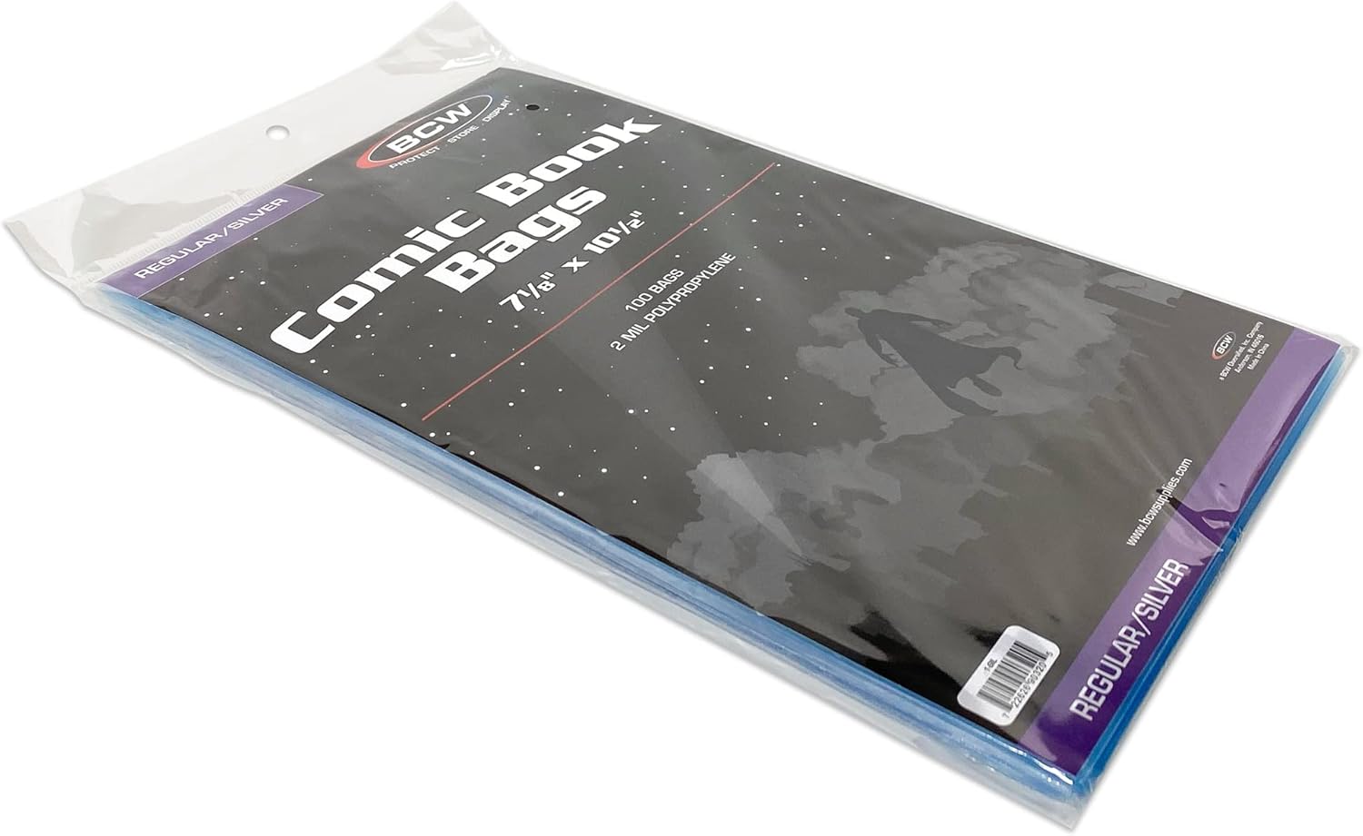 BCW Resealable Silver Age Comic Bags - 1000 ct | Archival Quality, Acid-Free Protection for Silver Age Comic Books | 7 1/8 x 10 1/2 inches Comic Collection Storage Comic Books Bags