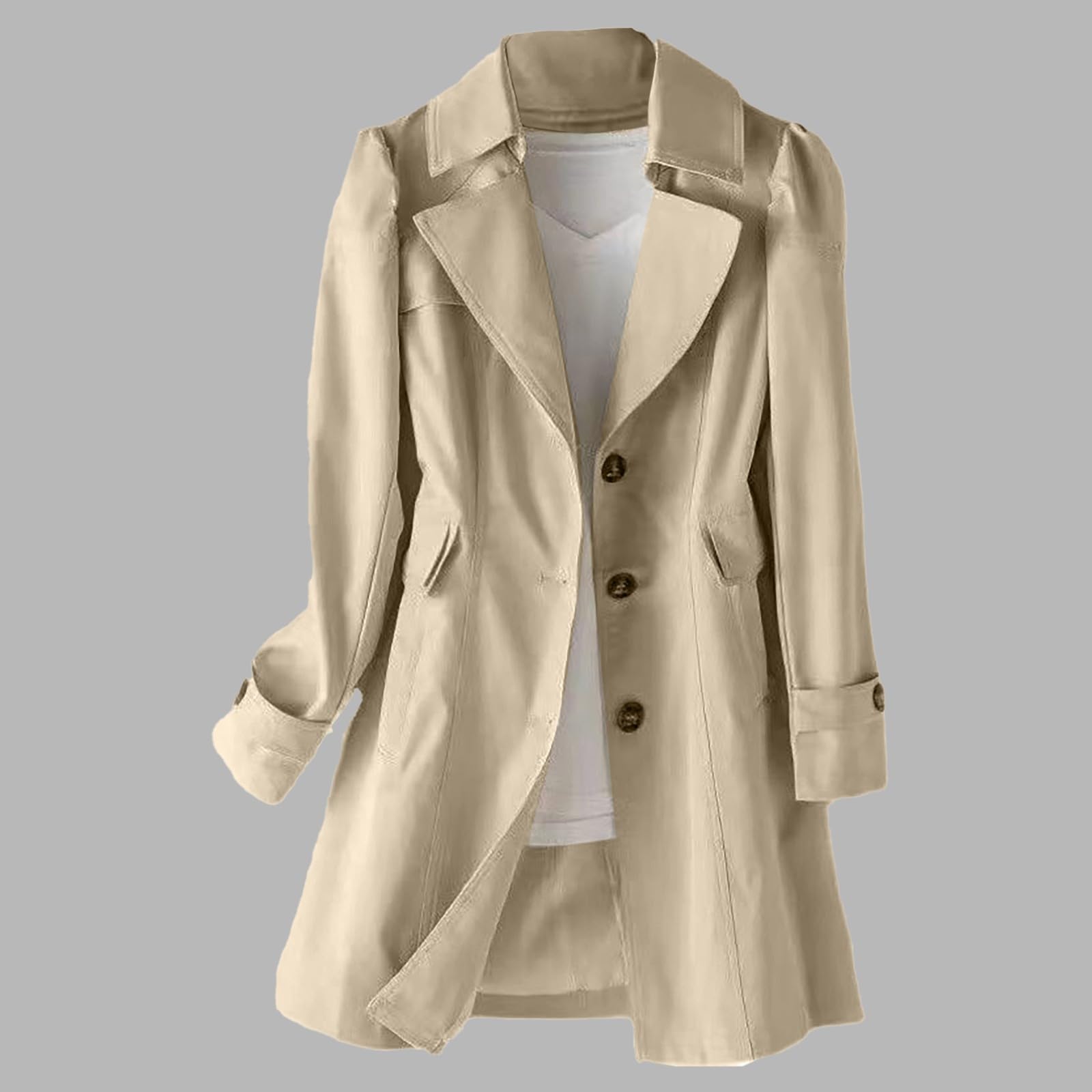 Generisch Trench da donna slim fit versione coreana doppiopetto piccolo trench medio da donna