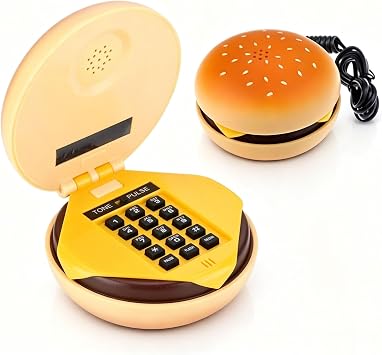 Novelty Hamburger Shape Desktop Landline Telephone