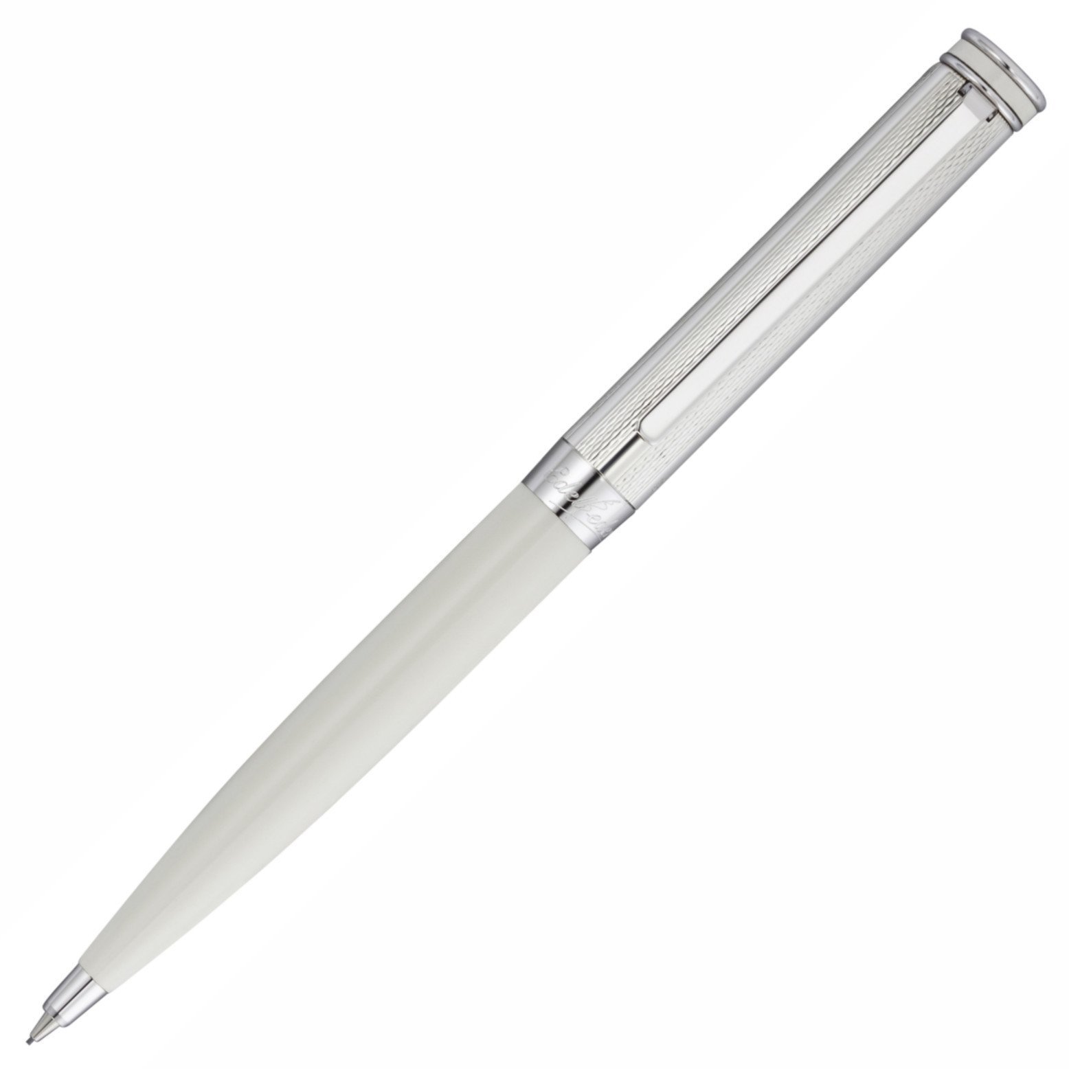 Waldmann Edelfeder, portaminas, champán, color blanco, diseño de barley/línea, plata maciza 925