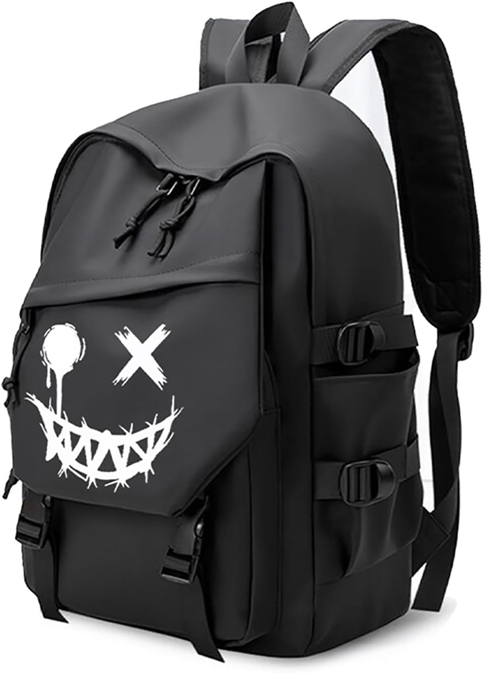 XINYASEE Canvas Backpack, Man and Woman School Boy Teen Backpack, Luminous School Bag, Laptop Backpack, Black, Black