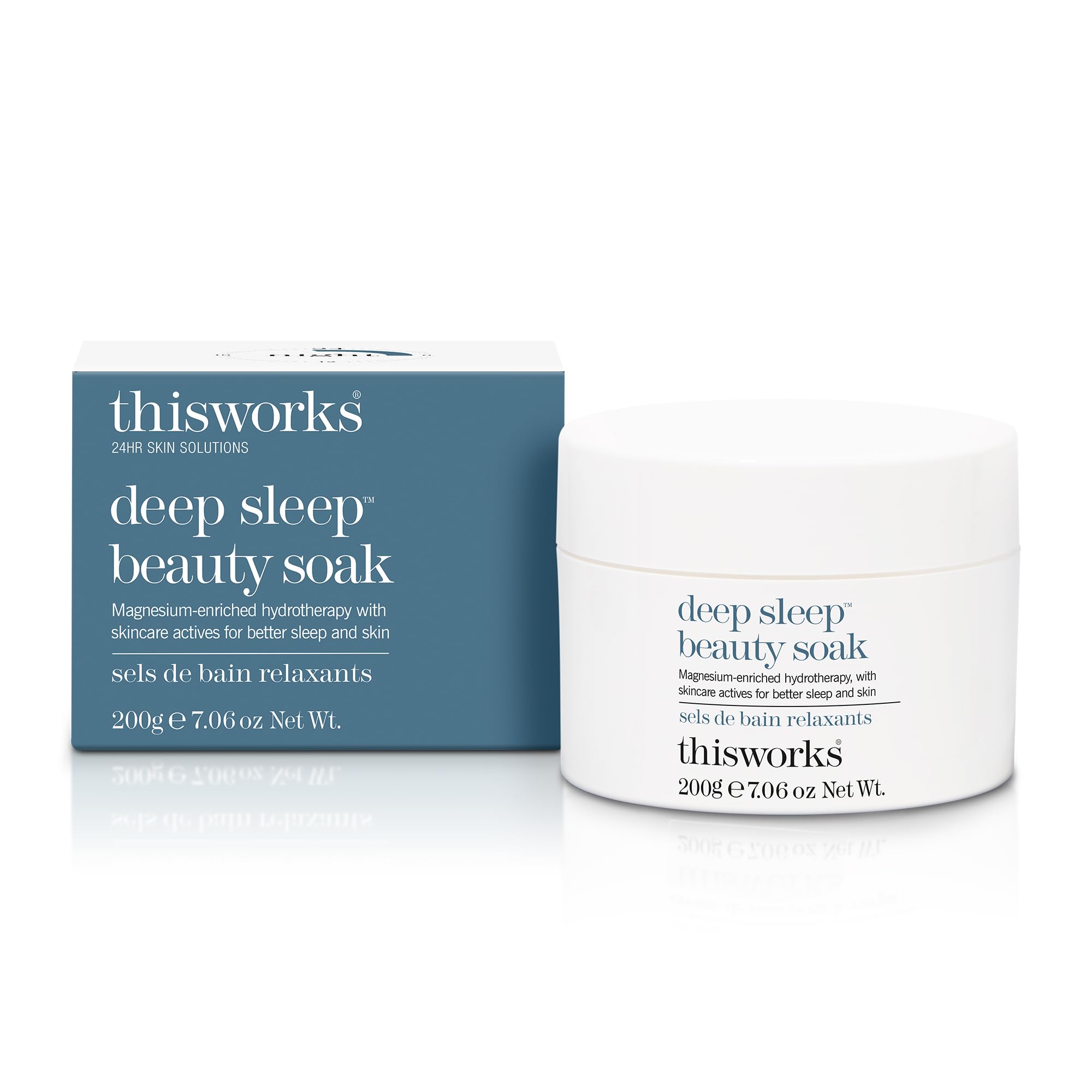 This Works Deep Sleep Beauty Bath Soak 200g - Luxury Bath Salts with Muscle Soothing Minerals Magnesium and Zinc, with Vitamin E for Brighter Skin