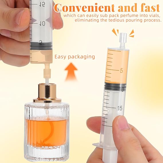 Didiseaon Syringe Adapter 100 Pcs Liquid Transfer Refill Tool for Perfume Cologne Essential Oils Sample Bottles Compact Plastic Dispenser Connector