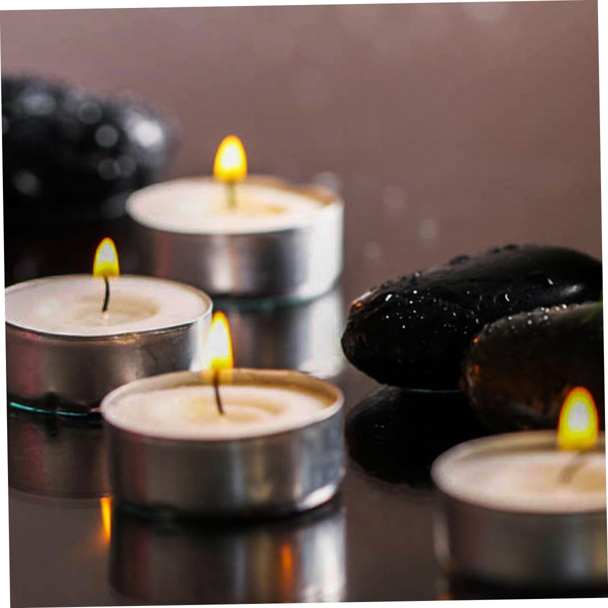 100pcs Smoke-Free Household Tea Light Candles White Mini Unscented Wax for Home Decor Wedding Supply Office Tea Room Use