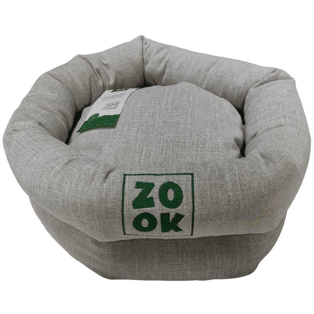 ZOOK Gravel Collection Cama Doble para Perros - 50 x 50 cm, Lavable, Material Reciclado, Cómoda