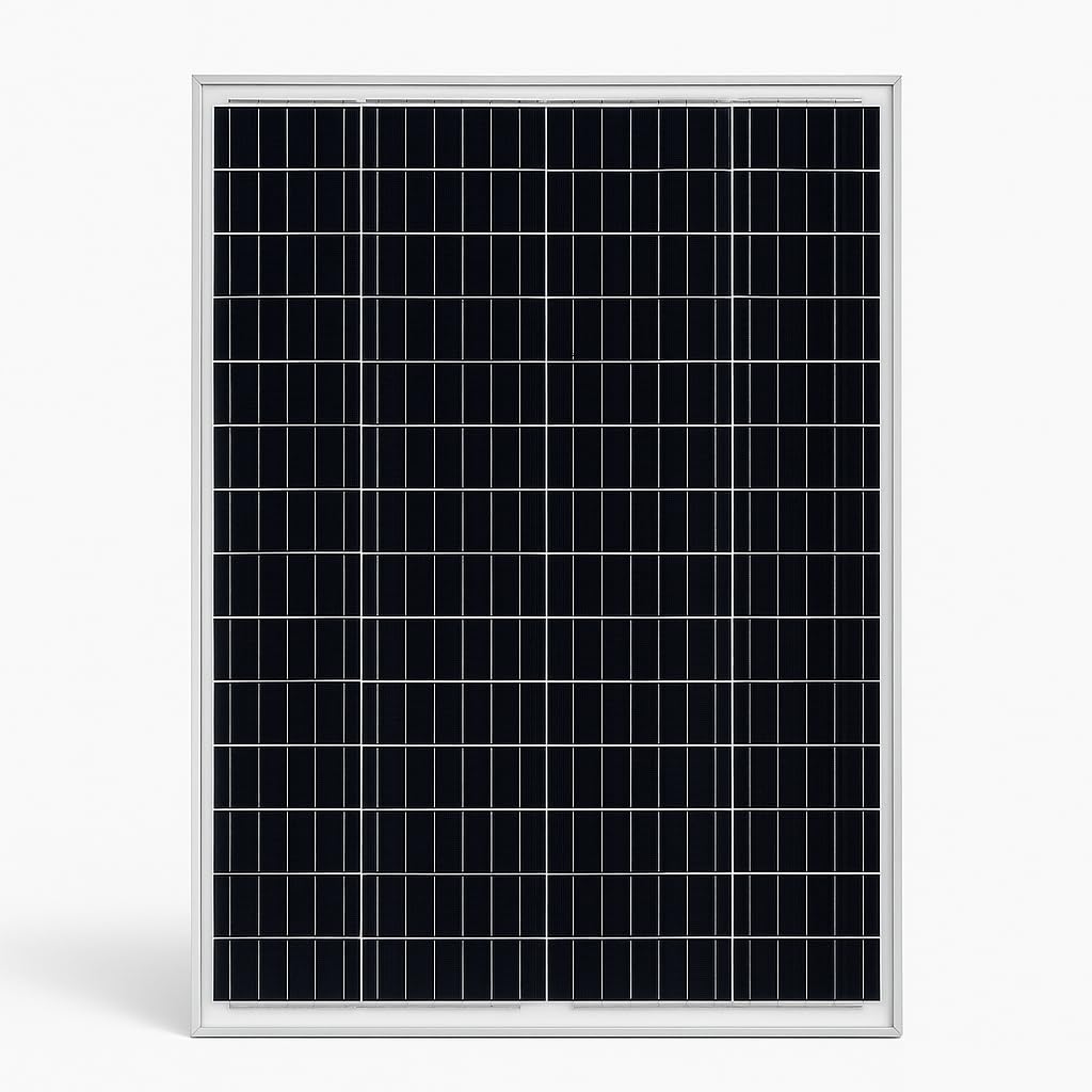 LEOFLA 50W 21V Monocrystalline Photovoltaic Solar Panel with Clamp Pliers, Variable, Media