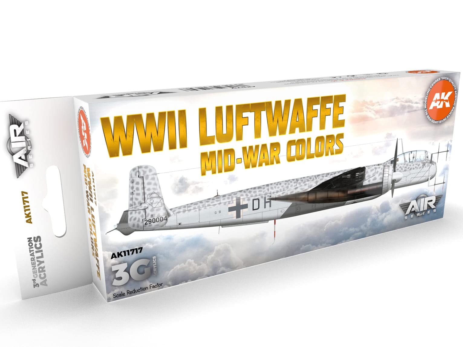 Set Luftwaffe 3G AK11717 pour peindre vos maquettes d'avions sur votre établi de modélisme