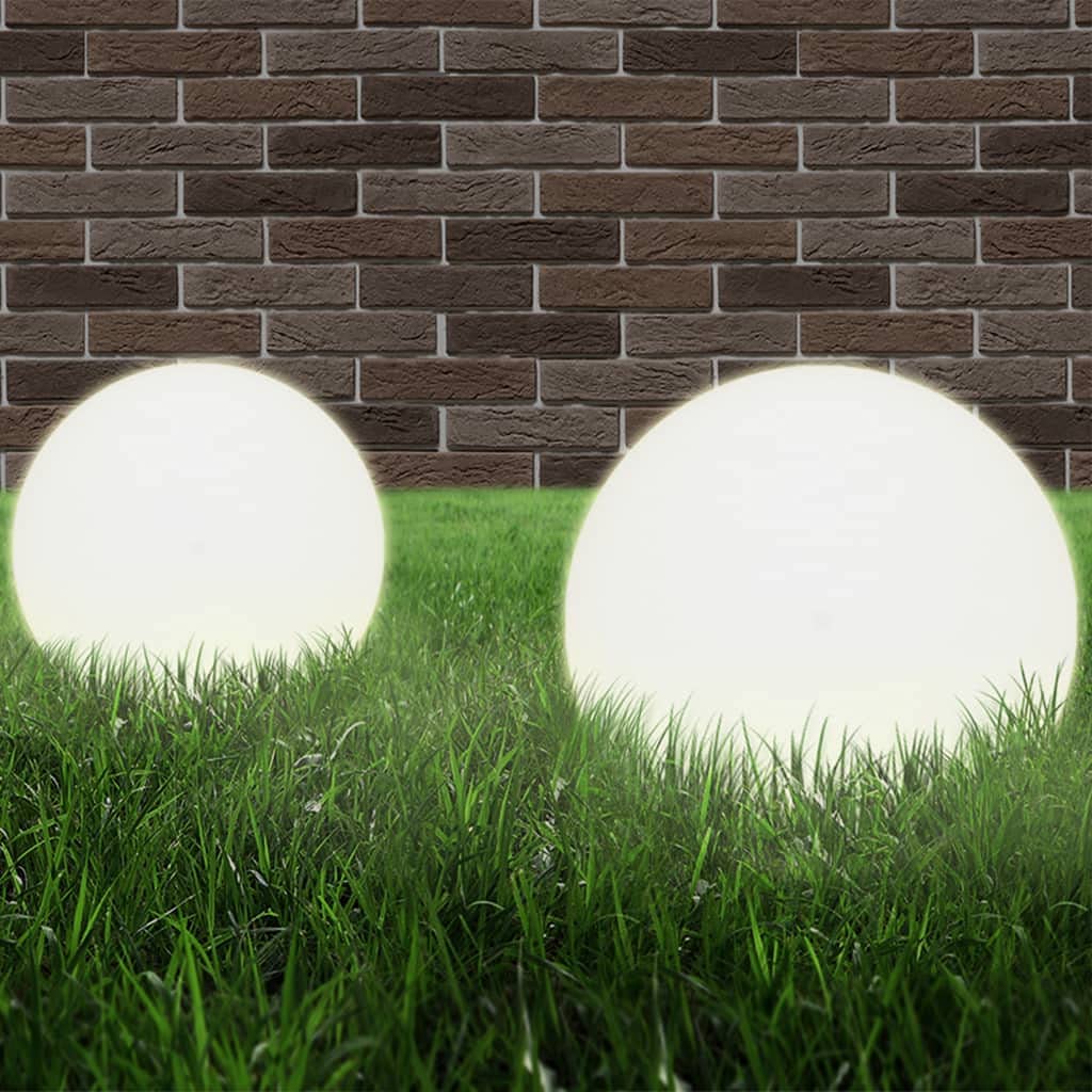 Wakects LED-Kugellampen, 2 Stück 20 cm, große LED-Gartenkugel, Beleuchtung für Außenbereich, dekorative Lichter für Garten, Rasen