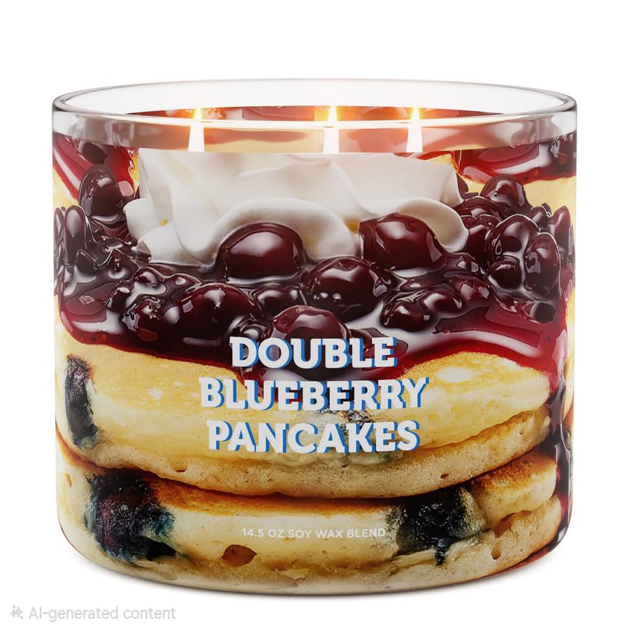 Breakfast 3-Wick Candle 14.5oz (Double Blueberry Pancakes)