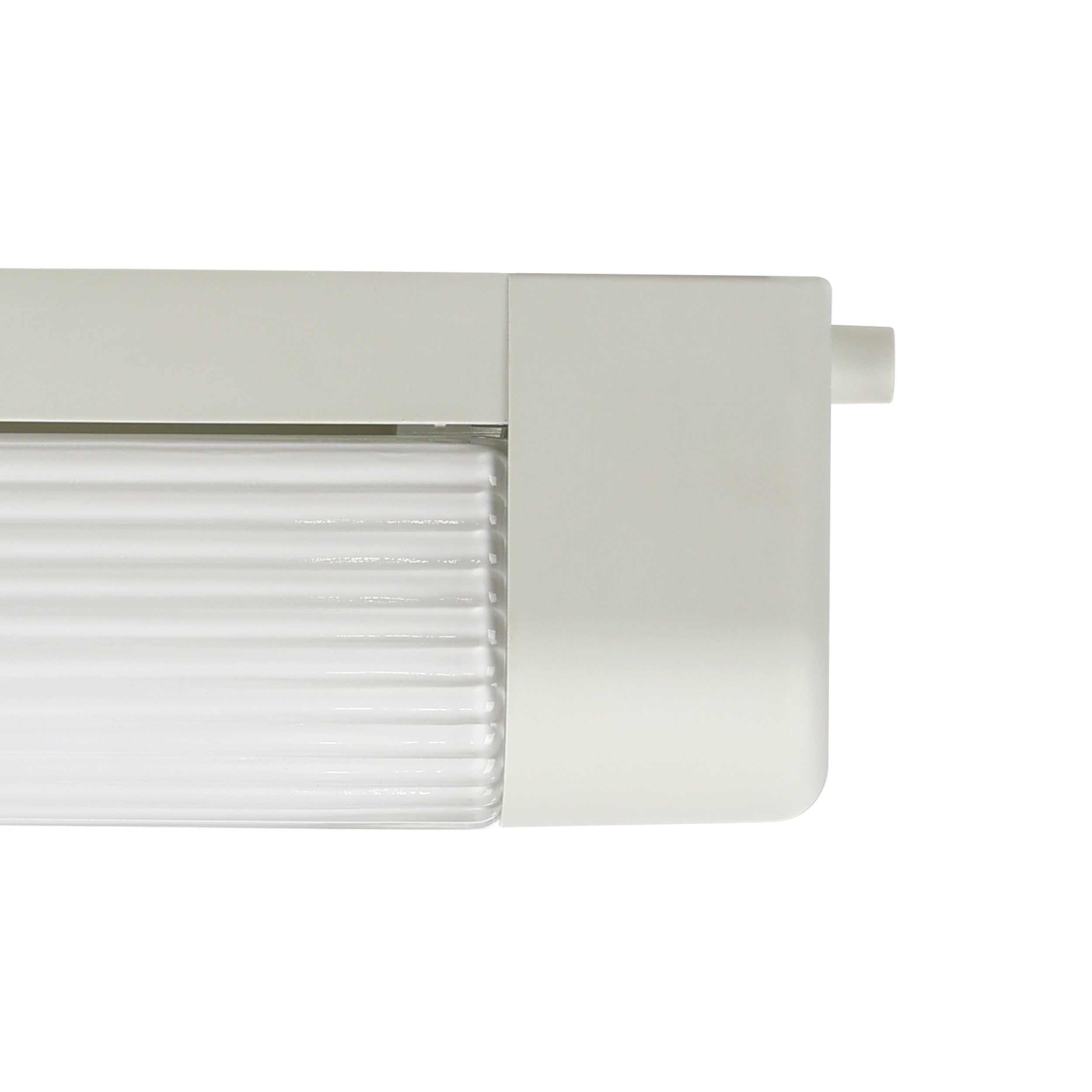 Eglo Bari 1 Lámpara de pared, aplique de espejo de 2 focos con enchufe e interruptor, aplique de pared de cristal y plástico blanco, lámpara de espejo con casquillo E14, longitud 35 cm