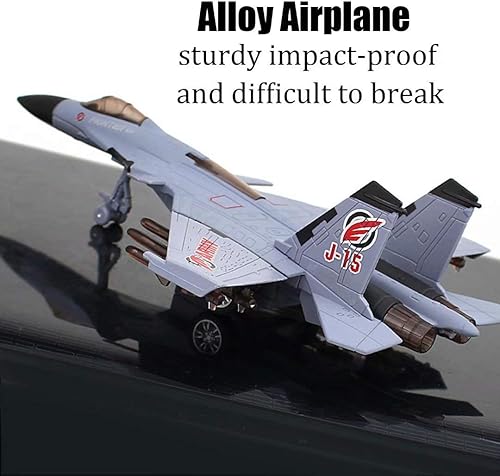 Miniatura 2 de Avión de juguete modelo aviones de aleación tire hacia atrás luchador para niños con luces intermitentes, sonido de jet real (gris)