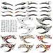 kilofly 8 Sets Temporary Eye Tattoo Makeup Transfer Stickers Crystal Gem Liners