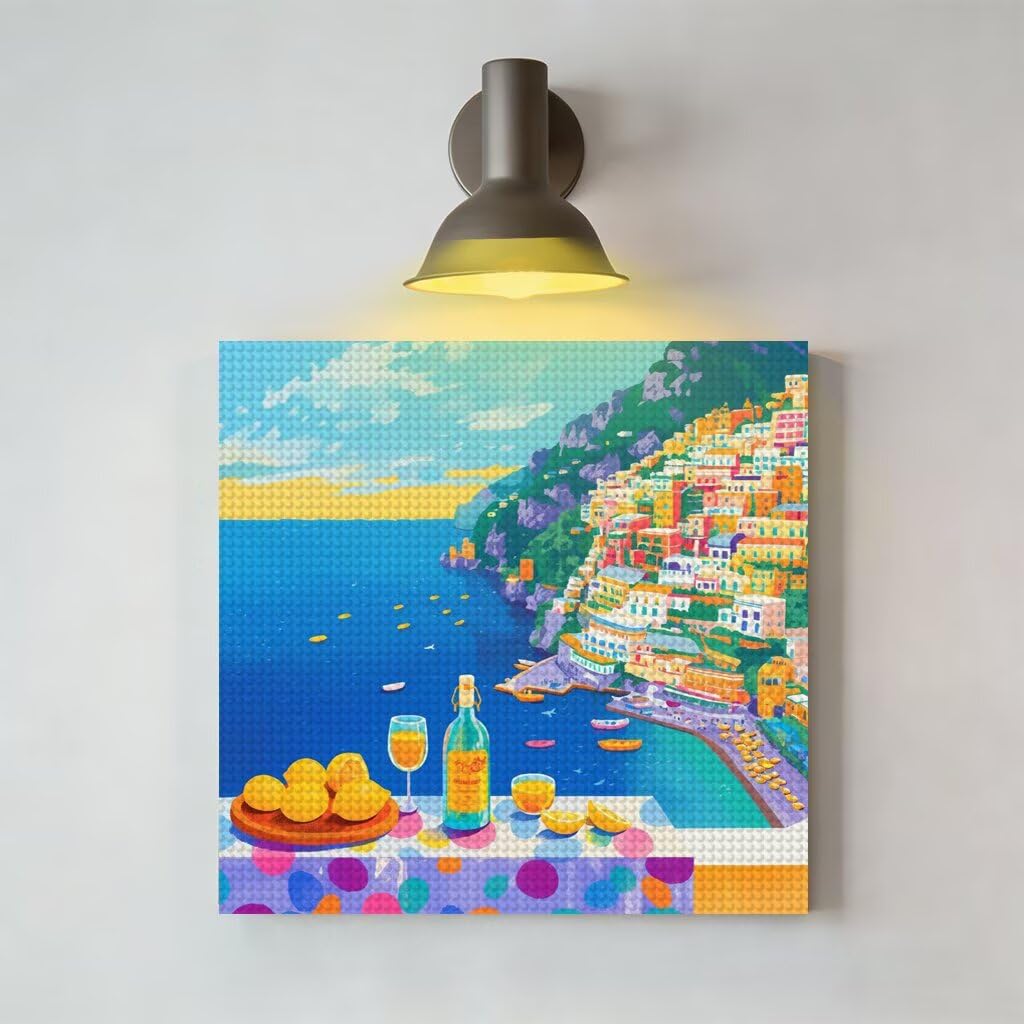 Diamentowe malowanie cytryna ścieg krzyżykowy pełny zestaw 60x80 cm, diamentowe malowanie 5D diamentowe rysunki rzemiosło dla dorosłych ścieg krzyżykowy DIY diament sztuka do dekoracji ścian wybrzeża