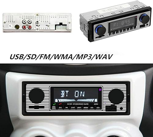 Miniatura 4 de Estéreo de coche para Bluetooth, reproductor inteligente de radio FM de coche retro, receptor de radio FM automático electrónico, llamadas manos