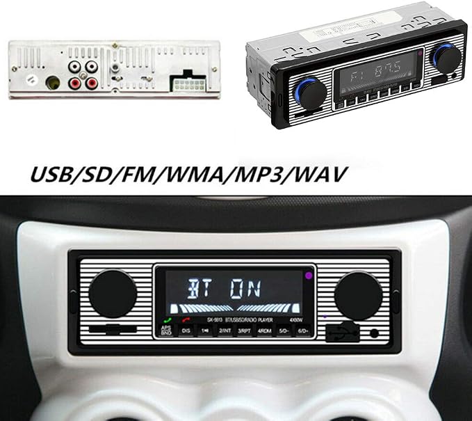Radio para auto clásico con Bluetooth y FM miniatura 4