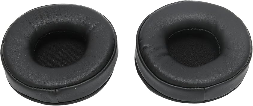 Headphone Earpads, 75mm Diameter Universal Stereo Headphone Ear Covers with Sponge and Leather Ear Cushions for Comfortable Listening Experience, Replacement Earpad Accessories