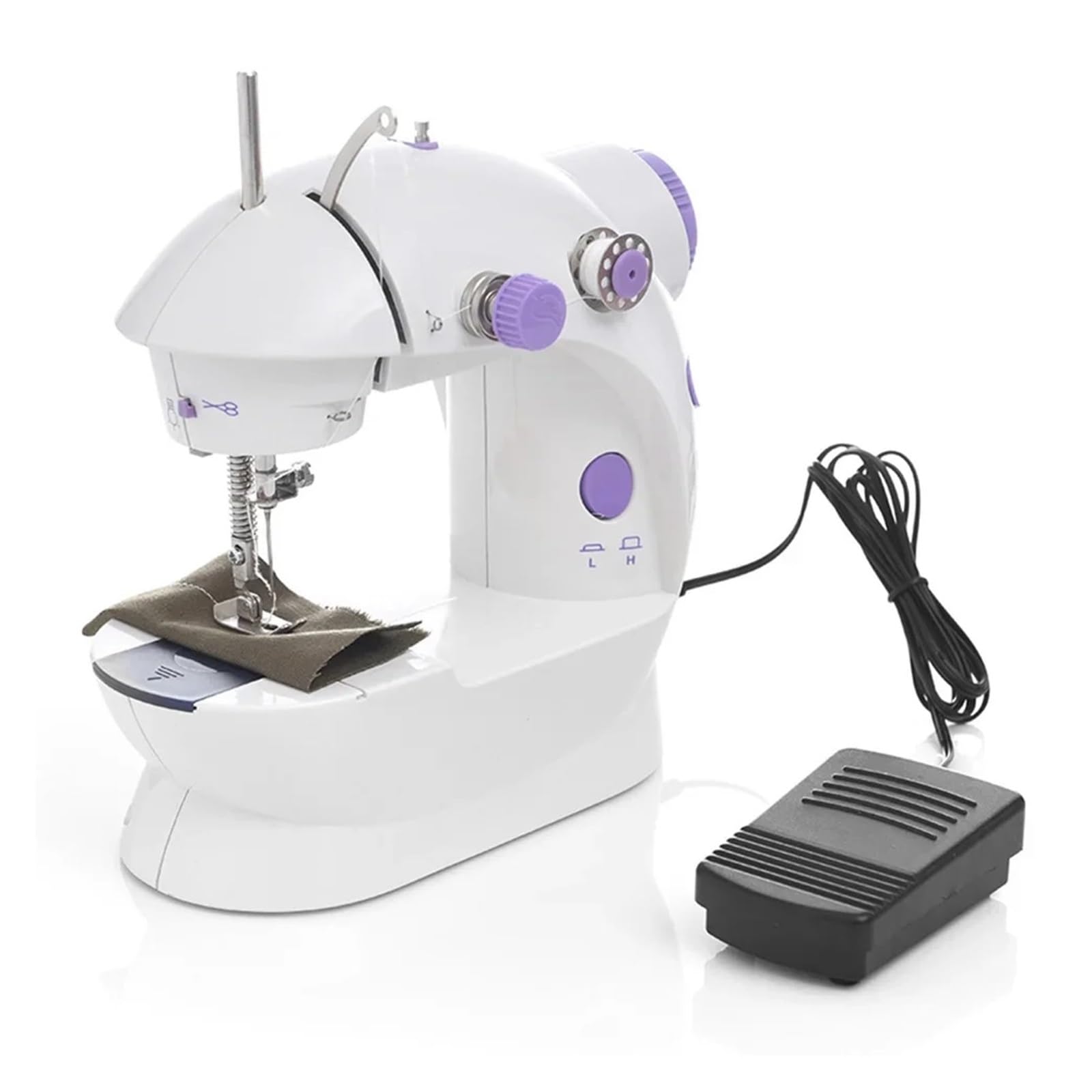 Miniaturowa Elektryczna Maszyna Do Szycia Domowa Mała Podwójna Prędkość Domowe Przenośne Światło Nocne Pedał Nożny Prosty Dwunitkowy Zestaw Dla Początkujących Proste I Szybkie Szycie