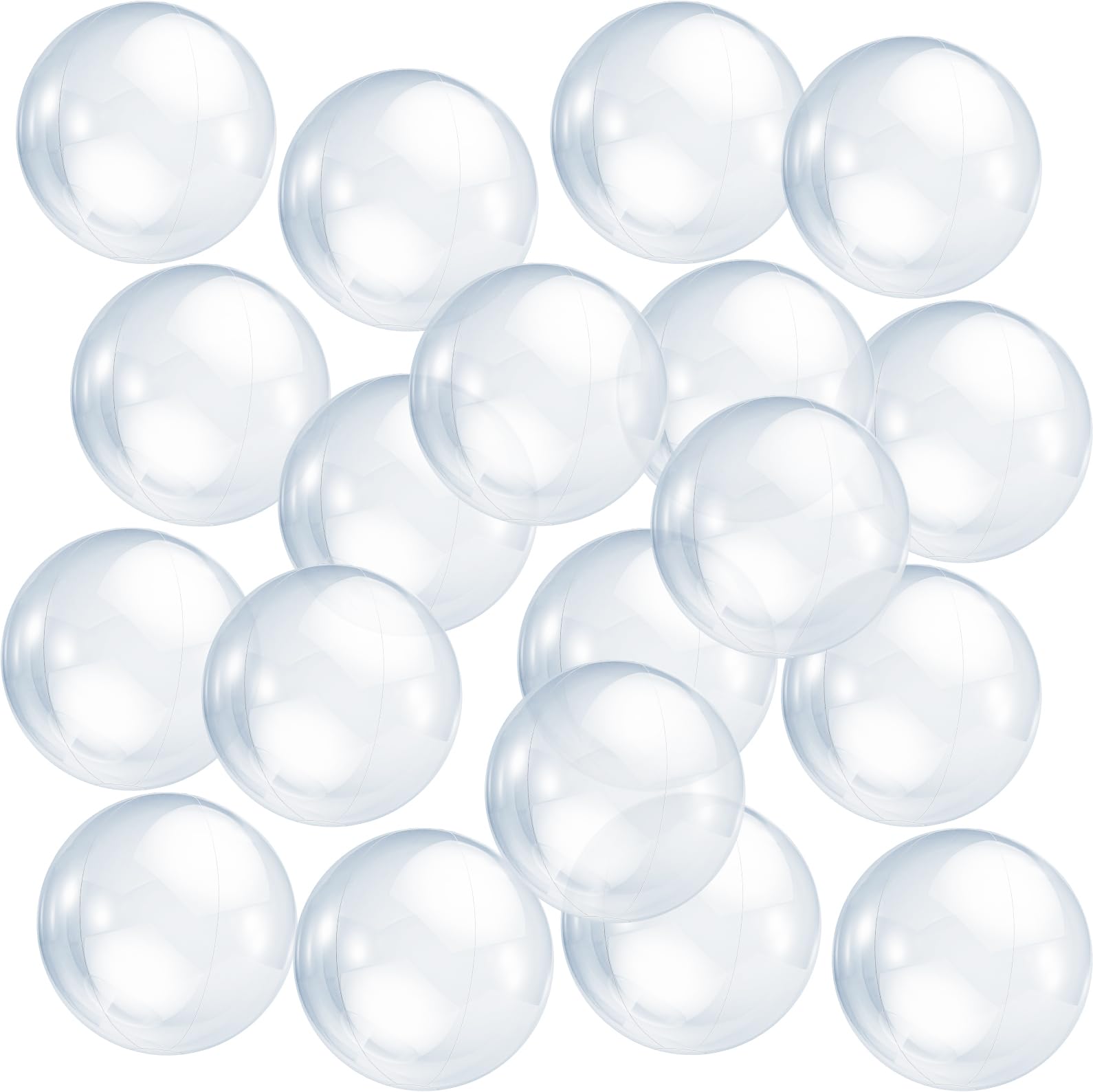 6 bolas inflables transparentes de playa, globos transparentes inflables de 16 pulgadas, bola de piscina transparente para Halloween, fantasmas, verano, playa, piscina, decoración de fiesta