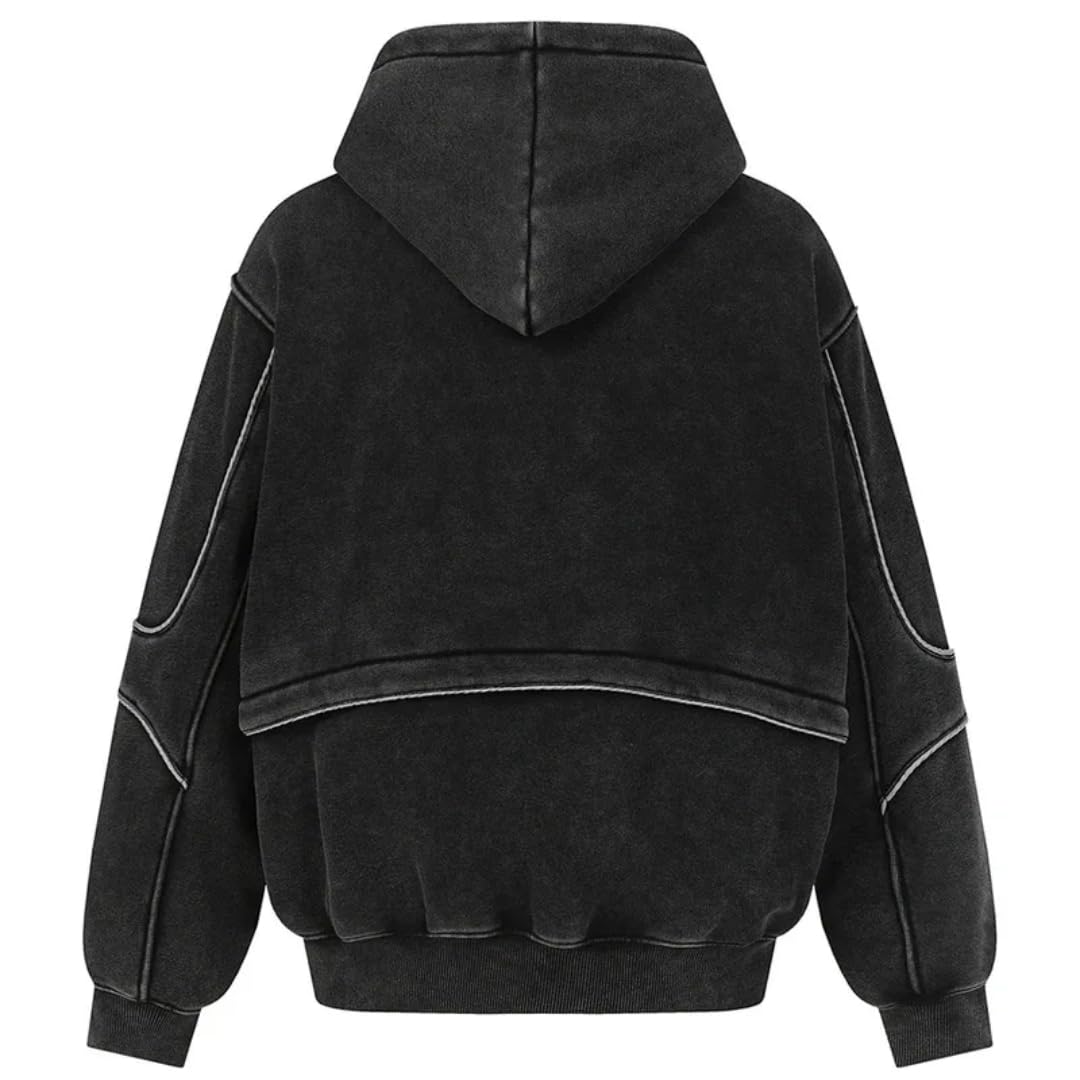 Felpe Vintage Oversize da Uomo Streetwear Calde Felpe Hip Hop Felpe(Grigio,as6,Alpha,s,Regular,Regular)