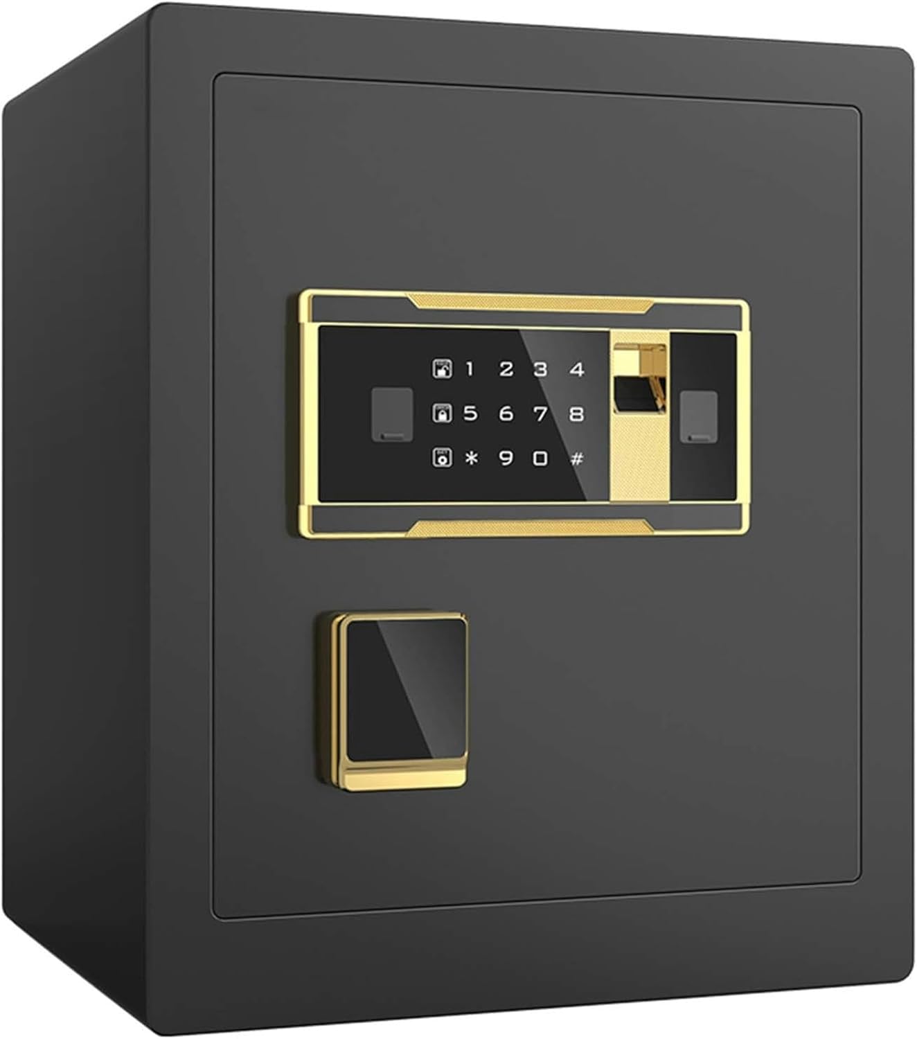 AMNOOL Large Home Safe Fireproof Waterproof, Digital Home Security with Numeric Keypad and Spare Keys, Double Anti-Theft Fireproof Document Safe for Home Money Medicines-1