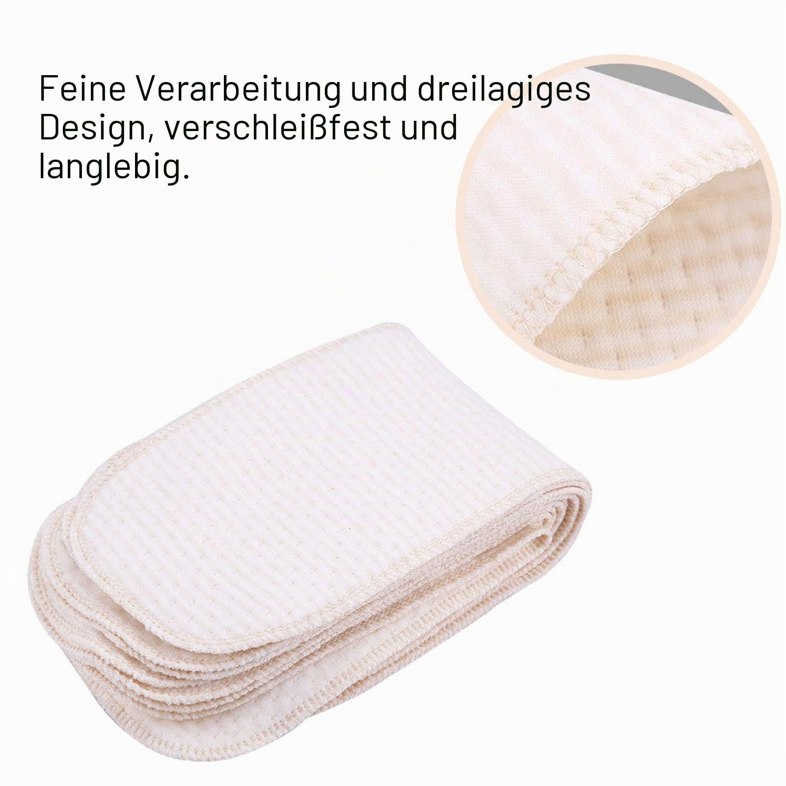 10 Stück Baby-Stoffwindeln aus Baumwolle, Wiederverwendbare Waschbare Einlagewindel, Waschbare Stoffwindeln für Neugeborene für den Sommer