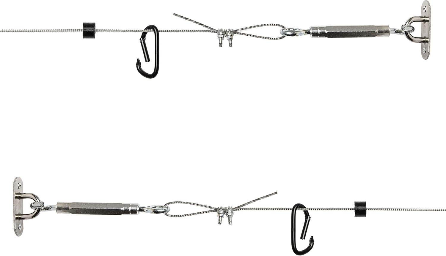 GoSports 30 ft Span Adjustable Wire Hanging Kit – Stainless Steel Cable System for Indoor & Outdoor Use – Hang Sports Nets, String Lights and More