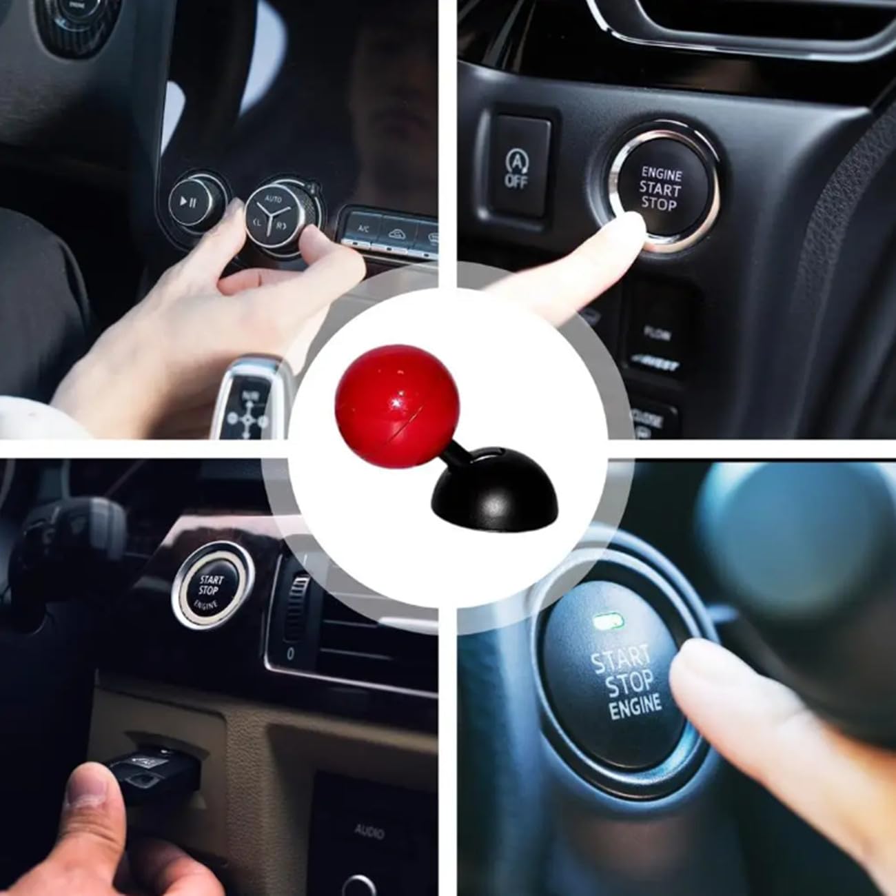 KHIronHive Volledig metalen auto start knop hendel cover met