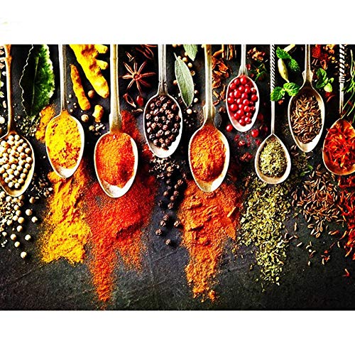 Diamond Painting Condimento De Cocina Punto de Cruz Diamante Adultos Diamond Painting Kit Completo Punto Diamante Cuadros Para Hogar/Decoración/Regalo (30x40cm) 5D Pintura Diamante